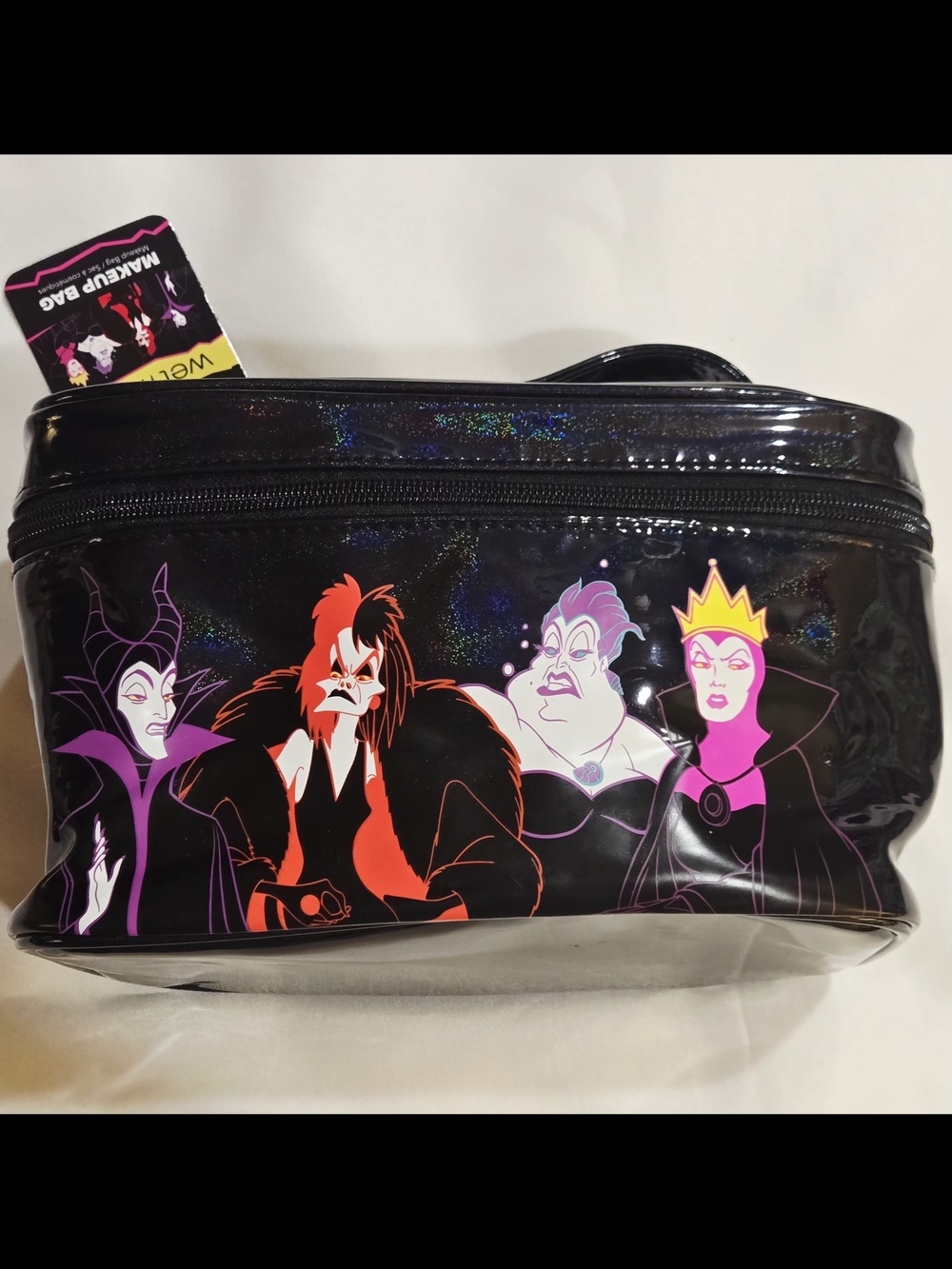 Wet N Wild Disney Villainess-Themed Black Shimmer Cosmetic Bag